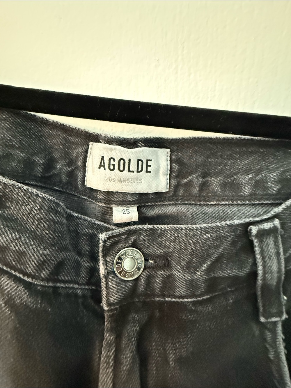 Agolde Washed Black High-Rise Jeans - Picture 2 of 4